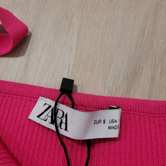 NWT ZARA | Knit Ribbed Bra Crop Tank Top | Sz. S - Picture 3 of 5